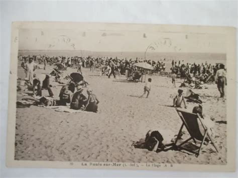 CPA 44 LA Baule Sur Mer La Plage Carte Postale Ancienne 1933 EUR 4 95