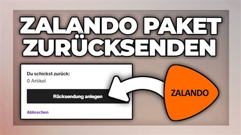 Zalando Paket zurücksenden Retoure anmelden Tutorial YouTube