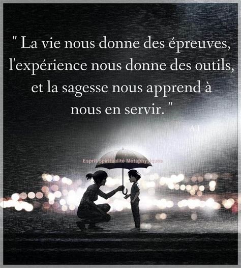 La Vie Nous Donne Des Preuves L Exp Rience Nous Donne Des Outils Et