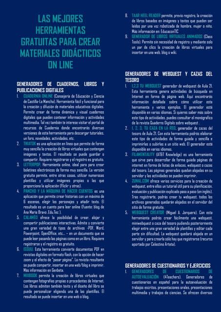 Las Mejores Herramientas Gratuitas Para Crear Materiales Didácticos On