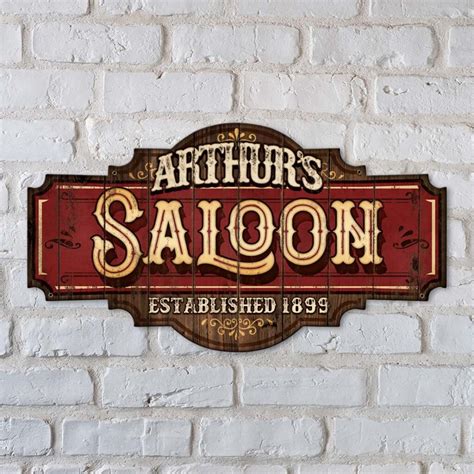 Personalized Saloon Vintage Sign | Garage Art™