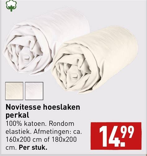 Novitesse Hoeslaken Perkal Aanbieding Bij ALDI