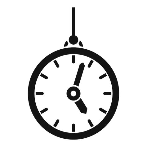 Icono de reloj de péndulo de hipnosis ilustración simple del icono de