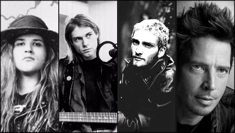 Grunge-Singers, RIP Andrew Wood, Kurt Cobain, Layne Staley and Chris ...