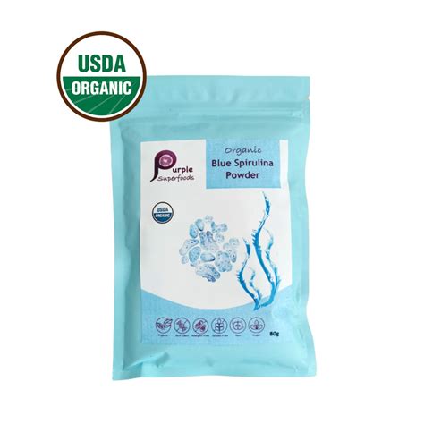 Organic Blue Spirulina Powder Purple Superfoods