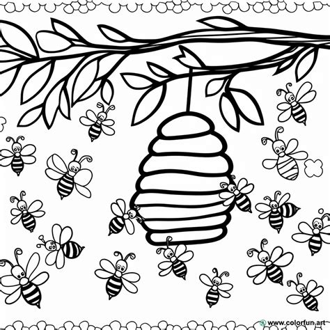 Dibujo Para Colorear De Abejas Volando Descargar O Imprimir De Forma