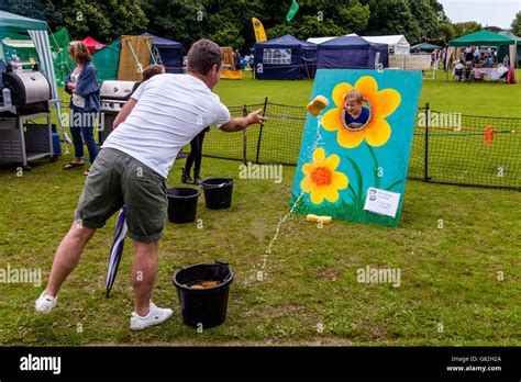 Wet Sponge Throwing At The Annual Village Fete In Nutley East Sussex