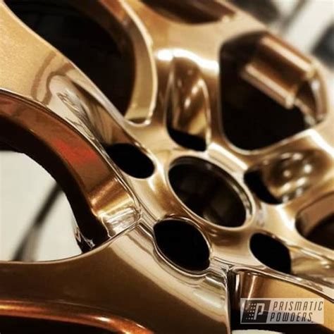 Wheels Coated In Bronze Chrome Prismatic Powders