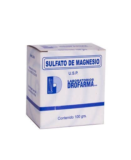 Sulfato De Magnesio Drofarma Caja X 100 Gr