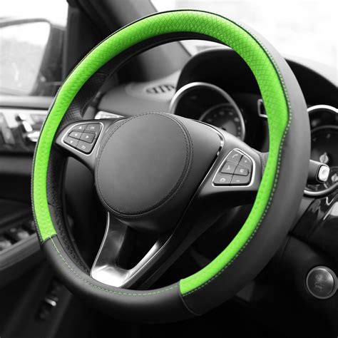 Geometric Chic Microfiber Leather Steering Wheel Cover Universal Fit EBay