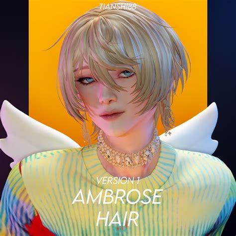 Veneralia Hedylogus Ambrose Hair Tianshi In The Sims