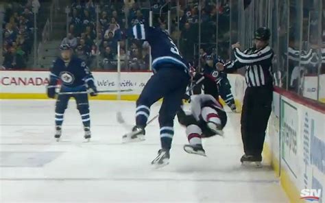 Watch Human Freight Train Dustin Byfuglien Levels Mark Stone