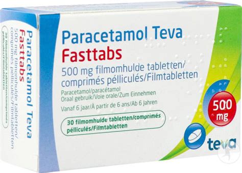 Paracetamol Teva Fasttabs Mg Filmomhulde Tabletten Newpharma