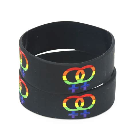 Wholesale Lesbian Symbol Pride Silicone Wristbands 25 Pieces Queerks™