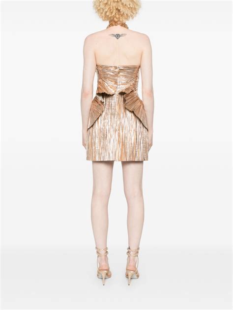 Cult Gaia Charlique Mini Dress Gold Farfetch