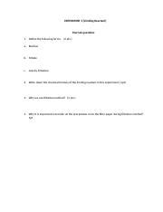 Experiment Limiting Reactant Post Lab Questions Docx Experiment