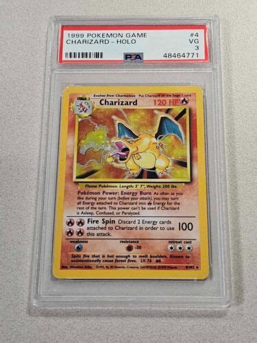 Psa Charizard Holo Base Set Wotc Pokemon Trading Card Game