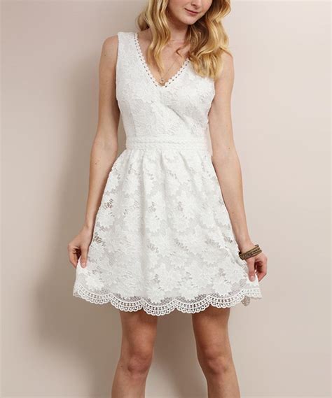 Love This Soiéblu White Lace Scallop Hem A Line Dress By Soiéblu On Zulily Zulilyfinds Dress