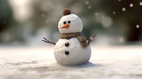 Premium Ai Image A Free Photo Of D Snow Man