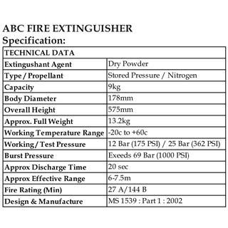 Eversafe Abc Fire Extinguisher Kg Sirim Certified Shopee Malaysia