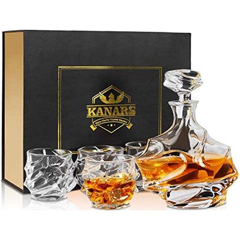 Kanars Whisky Karaffe Und Gl Ser Set Whiskey Dekanter Ml Mit