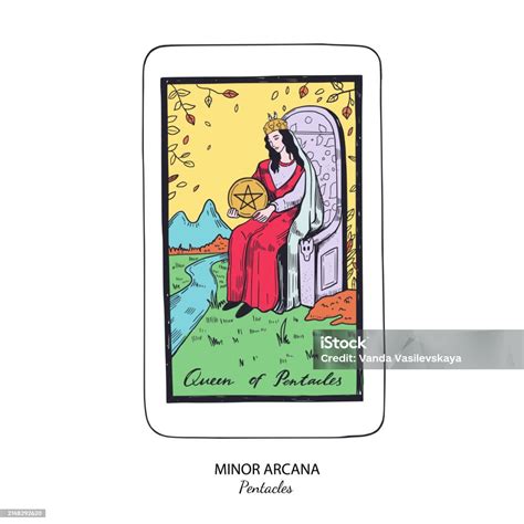 Tarot Card Vector Deck Minor Arcana Pentacles Occult Esoteric Spiritual