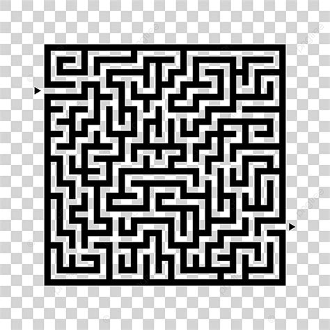 Abstract Square Maze Vector Background Line Children Find Png And