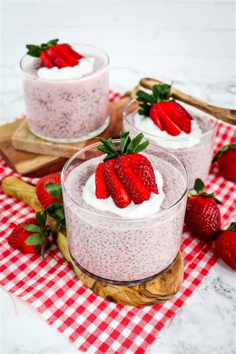 Strawberry Chia Seed Protein Pudding Delightful E Made