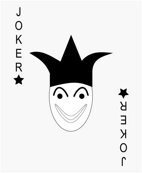 Cards Joker Black Simple Joker Playing Card Png Image Transparent