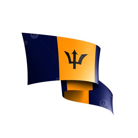 Barbados Flag Illustration Country Symbol Exhibition Graphic Shiny