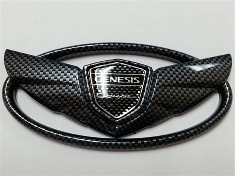 Carbon Fiber Look Wing Emblems Set Genesis Coupe