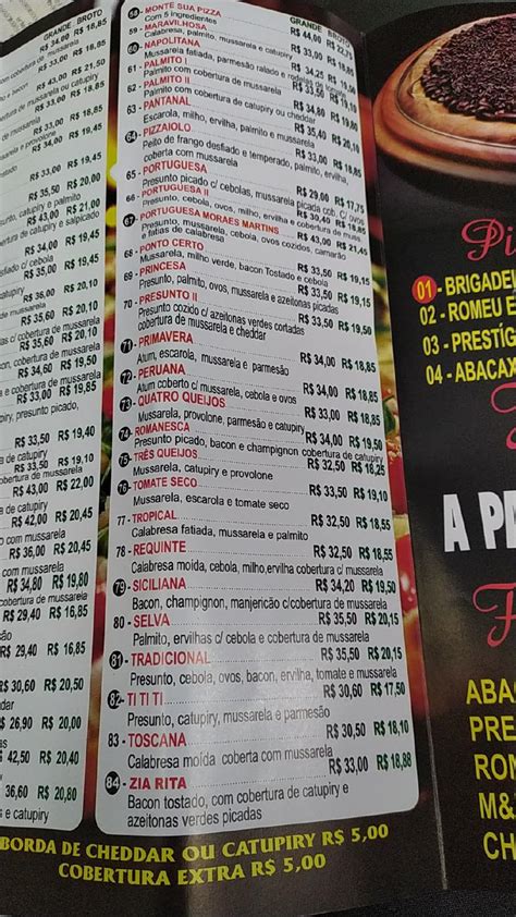 Menu Em Pizzaria E Esfiharia Fara S S O Paulo Av Nordestina