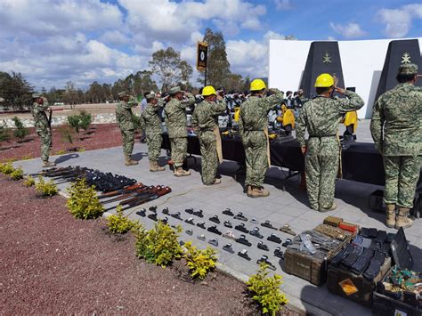 Ejército Mexicano destruye 83 armas aseguradas en el estado Hidalgo