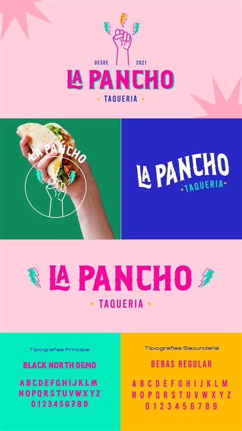 La Pancho Taqueria Brand Identity In 2024 Mexican Graphic Design