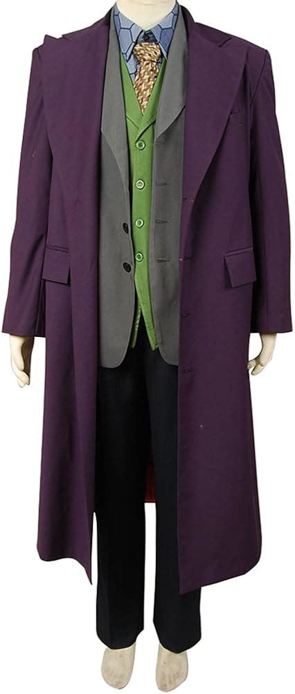 Dark Knight Joker Purple Wool Trench Coat Costume 3xl Uk