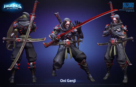 ArtStation - Genji Oni Skin, Andrew Kinabrew | Genji oni, Heroes of the ...