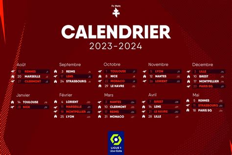 Le Calendrier La Loupe Football Club De Metz Infos Fc