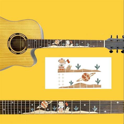 Novelty Cross Inlay Decals Guitar Fretboard Stickers Electric Acoustic Guitar Bass Fingerboard