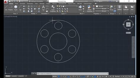 How To Draw Circle In Autocad Caddes Design Youtube