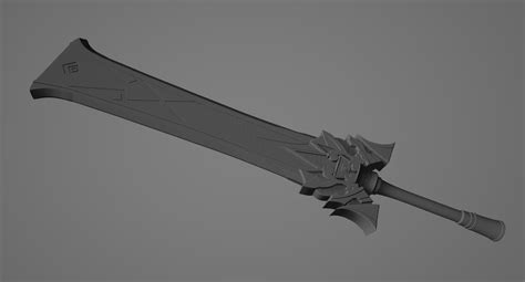 I modeled the Lithic Blade now I need to print it.... : r/Genshin_Impact