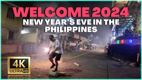 HAPPY NEW YEAR 2024 PHILIPPINES! A New Year's Eve Walking Tour 4K 🇵🇭 ...