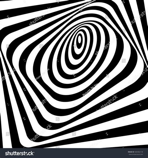 Abstract Twisted Black White Background Vector Stock Vector 583482118 Shutterstock