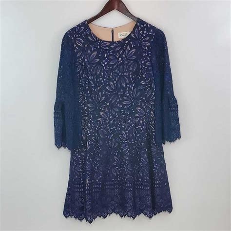 Eliza J Bell Sleeve Lace Midi Dress Gem