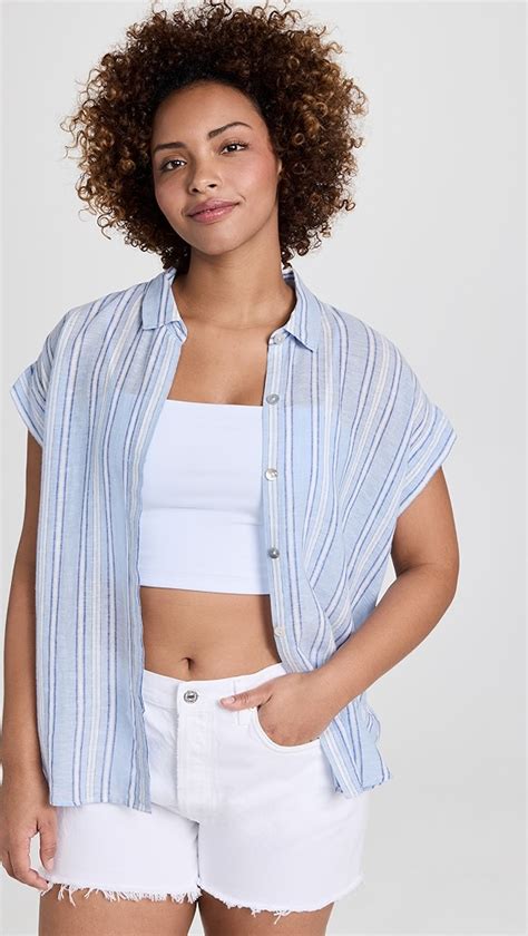 Rails Jamie Striped Linen Top Shopbop