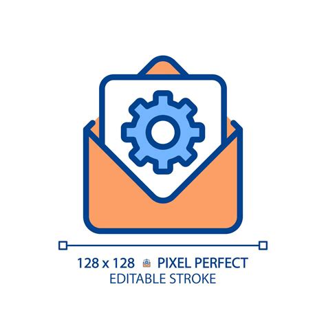 correo electrónico ajustes píxel Perfecto rgb color icono. electrónico