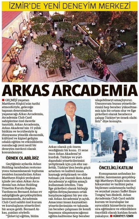 Zmirde Yeni Deneyim Merkezi Arkas Arcademia Arkas Haber