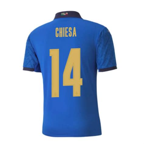 Chiesa 14 Italy Home Soccer Jersey 2020