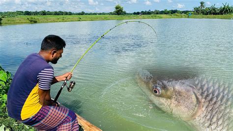 Unique Best Hook Fishing Video Traditional Boy Catching Rohu Big