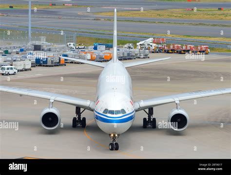 Frontal View Of Air China Airbus A330 At Haneda Airport Tokyo Japan B