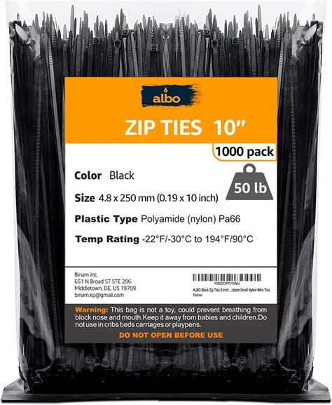 Amazon Zip Ties Heavy Duty Inch Black Nylon Cable Ties